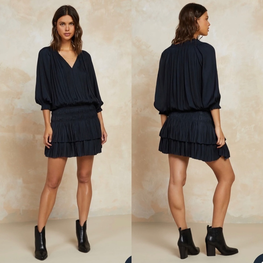 Current Air Aurelie Pleated Mini Dress